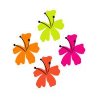 Floral with tobs illustration isolated on png Transparent background
