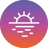 Sunrise Landscape Glyph Icon vector
