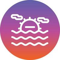 Sea Landscape Glyph Icon vector