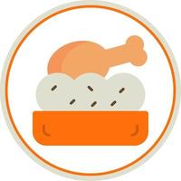 Chicken Rice Vector Icon Design