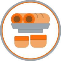 diseño de icono de vector de rollitos de primavera