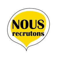 nous recrutons, estamos contratando en idioma francés vector