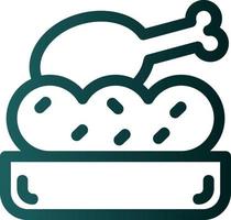 Chicken Rice Vector Icon Design