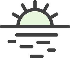 Sunrise Landscape Glyph Icon vector