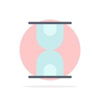 Glass Hour Loading Abstract Circle Background Flat color Icon vector