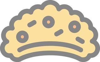 Empanada Vector Icon Design