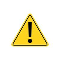 yellow and black triangular warning sign vector design