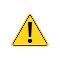 yellow and black triangular warning sign vector design