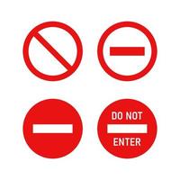 do not enter sign in red circle vector design