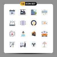16 iconos creativos, signos y símbolos modernos de guardar el tipo de flecha de la casa, paquete editable de elementos de diseño de vectores creativos