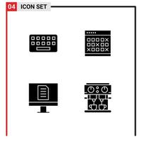 Set of Modern UI Icons Symbols Signs for keyboard schedule key event computer Editable Vector Design Elements