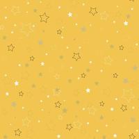 Star seamless pattern. Festive starry golden background vector