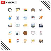 Stock Vector Icon Pack of 25 Line Signs and Symbols for portfolio business sound briefcase solution Editable Vector Design Elements