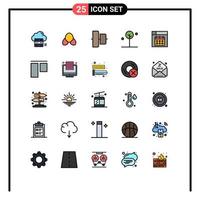 Set of 25 Modern UI Icons Symbols Signs for design tree clothing nature forest Editable Vector Design Elements