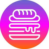 diseño de icono de vector de sándwich cubano