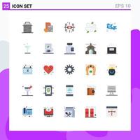 Modern Set of 25 Flat Colors Pictograph of thanksgiving blowing savings gen engineering Editable Vector Design Elements