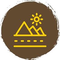 Hills Landscape Glyph Icon vector