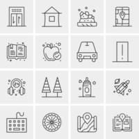 16 Universal Business Icons Vector Creative Icon Illustration to use in web and Mobile Related project