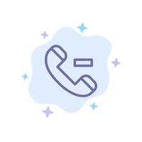 Call Contact Delete Blue Icon on Abstract Cloud Background vector