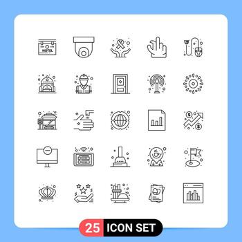User Interface Pack of 25 Basic Lines of ecommerce cart care zoom in Editable Vector Design Elements