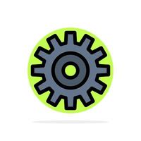 Gear Setting Wheel Cogs Abstract Circle Background Flat color Icon vector