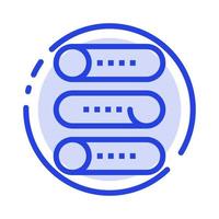 Setting Device Switch On Off Blue Dotted Line Line Icon vector