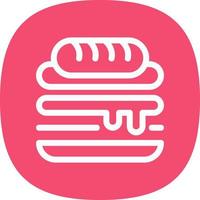 Cuban Sandwich Vector Icon Design