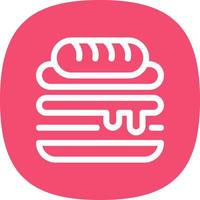 diseño de icono de vector de sándwich cubano