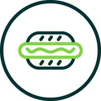 Hot Dog Vector Icon Design