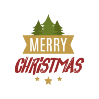 Merry christmas typography png