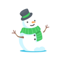 Merry christmas snowman cartoon png