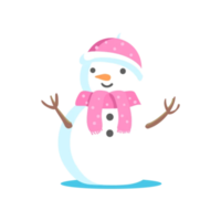 Merry christmas snowman cartoon png