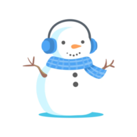 allegro Natale pupazzo di neve cartone animato png
