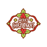 Merry christmas typography png