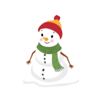 Merry christmas snowman cartoon png