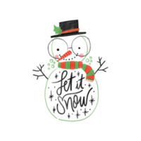 Merry christmas snowman cartoon png