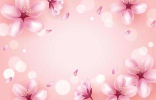 Peach Blossom Sakura Background vector