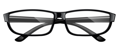 realistico nero occhiali. superiore Visualizza png