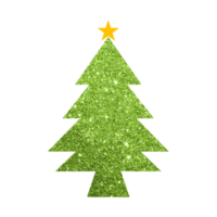 árbol de navidad verde brillo png