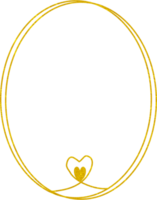 Golden Frame With Heart png