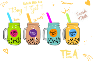 Bubble milk tea, Pearl milk tea. png. png