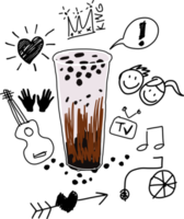 Bubble milk tea, Pearl milk tea. png. png