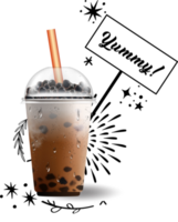 Bubble milk tea, Pearl milk tea. png. png