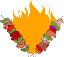 shish kebab logo ontwerp. png. png