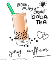 Bubble milk tea, Pearl milk tea. png. png