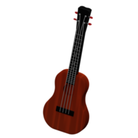 Guitarra clásica renderizada en 3D perfecta para proyectos de diseño png