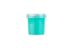 pintura de acuarela verde aguamarina en un frasco. fondo transparente. png