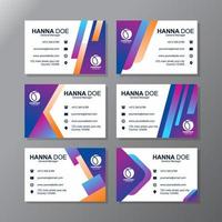 Gradient Color Geometric  Business Card Template Collection vector