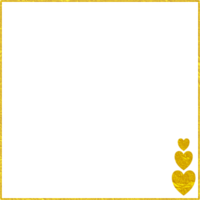 gouden frame met hart png