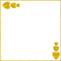 gouden frame met hart png